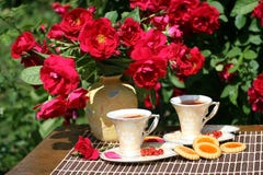 Summer Tea In A Garden Stock Images