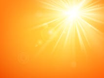 Summer template hot summer sun rays burst with lens flare. EPS 10 stock illustration Summer template hot summer sun rays burst with lens flare. EPS 10 stock illustration