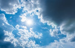 The sun is surrounded by rain clouds Royalty Free Stock Image The sun is surrounded by rain clouds Royalty Free Stock Image