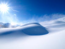 Sun und Schnee lizenzfreie stockfotografie Sun und Schnee lizenzfreie stockfotografie