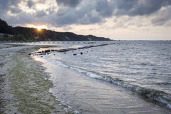 Sundown Over Baltic Sea In Gdynia Stock Photos Sundown Over Baltic Sea In Gdynia Stock Photos