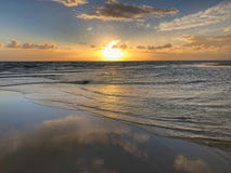 Sunet and sky mirror stock image Sunet and sky mirror stock image
