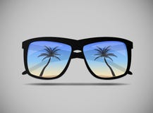 Sunglasses with a Palm Tree Vector Illustration vector illustration Sunglasses with a Palm Tree Vector Illustration vector illustration