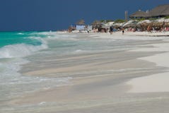 Sunny Beach At Caribbean Sea Stock Photos