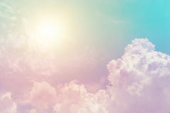 Sunny cloud sky fantasy colorful pastel color