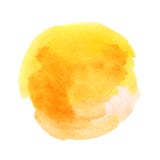 Sunny yellow watercolor hand-painted circle stock illustration Sunny yellow watercolor hand-painted circle stock illustration