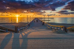 Sunrise At The Baltic Sea, Palanga Royalty Free Stock Images Sunrise At The Baltic Sea, Palanga Royalty Free Stock Images