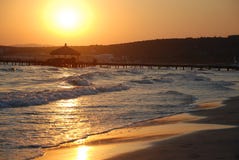 Sunrise On The Beach Stock Photography