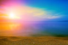 Sunrise Over The Sea Royalty Free Stock Images Sunrise Over The Sea Royalty Free Stock Images