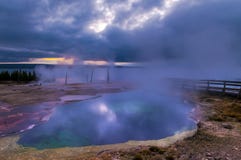 Sunrise in West Thumb Geyser Basin - Yellowstone stock photography Sunrise in West Thumb Geyser Basin - Yellowstone stock photography