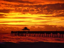 Sunrise With Pier Stock Images Sunrise With Pier Stock Images