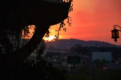 Sunset in Da Lat, Vietnam. royalty free stock image Sunset in Da Lat, Vietnam. royalty free stock image