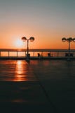 Sunset on the deck of summer cruiser stock images Sunset on the deck of summer cruiser stock images