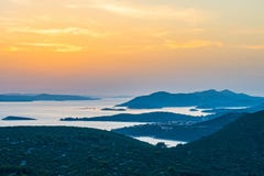 Sunset in Dobropoljana island Pašman Adriatic sea Croatia