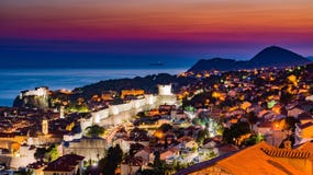 Sunset of Dubrovnik in Croatia