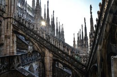 Sunset at Duomo di Milano royalty free stock photo Sunset at Duomo di Milano royalty free stock photo