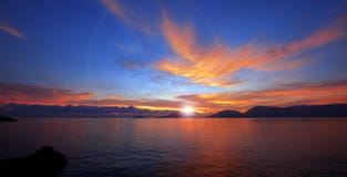 Sunset In Lerici - Liguria Italy Stock Photo Sunset In Lerici - Liguria Italy Stock Photo