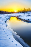 Sunset In Winter Royalty Free Stock Photo
