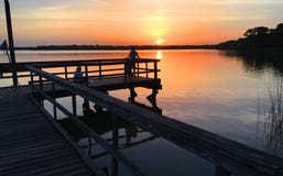 Sunset at Lake Navasota Royalty Free Stock Photography Sunset at Lake Navasota Royalty Free Stock Photography
