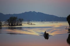 Sunset at the lake Royalty Free Stock Image Sunset at the lake Royalty Free Stock Image