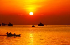 Sunset On The Sea Stock Image