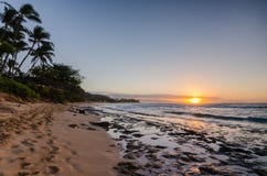 Sunset over Sunset Beach Oahu, Hawaii stock image Sunset over Sunset Beach Oahu, Hawaii stock image