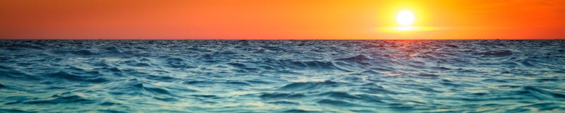 Sunset Over Blue Water stock image Sunset Over Blue Water stock image