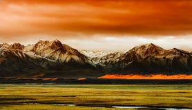 Sunset over mountains, California Stock Images Sunset over mountains, California Stock Images