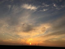 Sunset over rural fields Royalty Free Stock Images Sunset over rural fields Royalty Free Stock Images