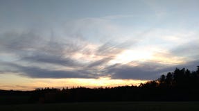 Sunset over a rural landscape royalty free stock photo Sunset over a rural landscape royalty free stock photo