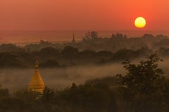 Sunset - Bagan - Myanmar (Burma) Royalty Free Stock Photo Sunset - Bagan - Myanmar (Burma) Royalty Free Stock Photo