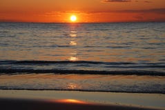Sunset by the shore in Salento stock photo Sunset by the shore in Salento stock photo