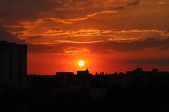 Sunset in poznan poland royalty free stock photography Sunset in poznan poland royalty free stock photography