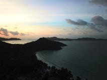 Sunset of Praslin Island royalty free stock photos Sunset of Praslin Island royalty free stock photos
