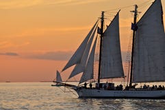 Sunset Sail Boat Schooner Tall Ship Royalty Free Stock Photo Sunset Sail Boat Schooner Tall Ship Royalty Free Stock Photo
