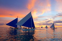 Sunset Sailing at Boracay, Philippines