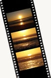 Sunset Sequence In Film Of 35mm Royalty Free Stock Photos