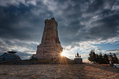 Sunset at Shipka monument, Bulgaria royalty free stock photos Sunset at Shipka monument, Bulgaria royalty free stock photos