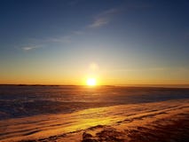 Winter Sunset royalty free stock photography Winter Sunset royalty free stock photography