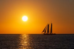 Sunsets At Mallory Square In Key West Stock Photo