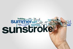 Sunstroke word cloud stock image Sunstroke word cloud stock image