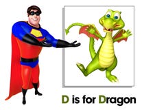 Super held die Draak richten royalty-vrije illustratie Super held die Draak richten royalty-vrije illustratie