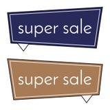 Super sale dark blue and brown banner on white background. Vector background with colorful design elements. Vector illustration Royalty Free Stock Images Super sale dark blue and brown banner on white background. Vector background with colorful design elements. Vector illustration Royalty Free Stock Images