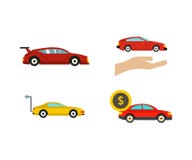 Superautoikonensatz, flache Art vektor abbildung Superautoikonensatz, flache Art vektor abbildung