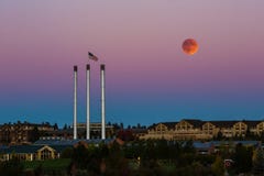 Superblut-Mond-Eklipse stockbild Superblut-Mond-Eklipse stockbild
