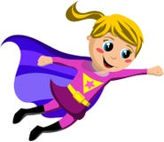 Superhero Kid Flying vector illustration Superhero Kid Flying vector illustration