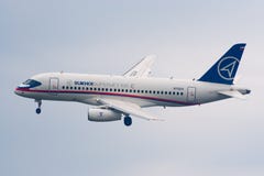 Superjet-100 Regional Airliner Royalty Free Stock Photography Superjet-100 Regional Airliner Royalty Free Stock Photography