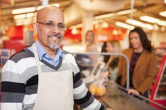 Supermarket Cashier Portrait royalty free stock photo Supermarket Cashier Portrait royalty free stock photo