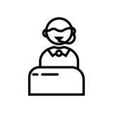 Support- black linear Support vector illustration symbol icon vector illustration Support- black linear Support vector illustration symbol icon vector illustration