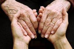 Support and help the elderly royalty free stock photography Support and help the elderly royalty free stock photography